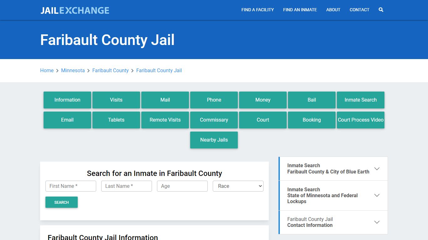 Faribault County Jail Roster Lookup, MN, Inmate Search